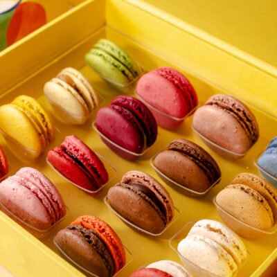 Caixa 16 mini macarons