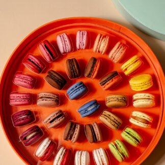 Caixa 32 mini macarons