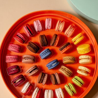 Caixa 32 mini macarons
