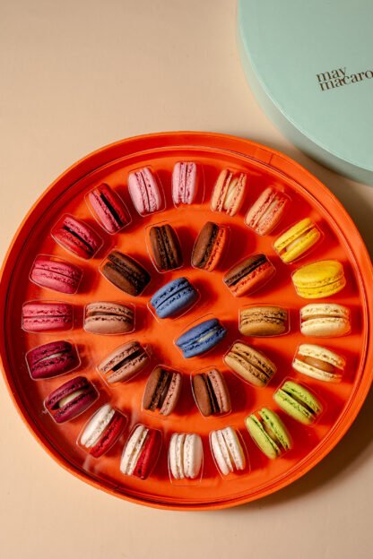 Caixa 32 mini macarons