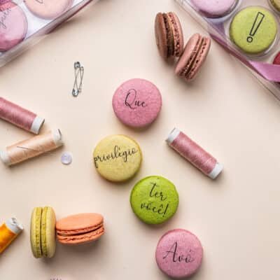 Caixa com 4 Macarons - Dia dos Avós