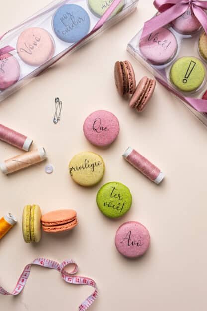 Caixa com 4 Macarons - Dia dos Avós