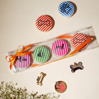 Caixa com 4 Macarons - Mãe de pet