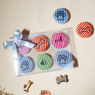 Caixa 6 macarons - Mãe de pet