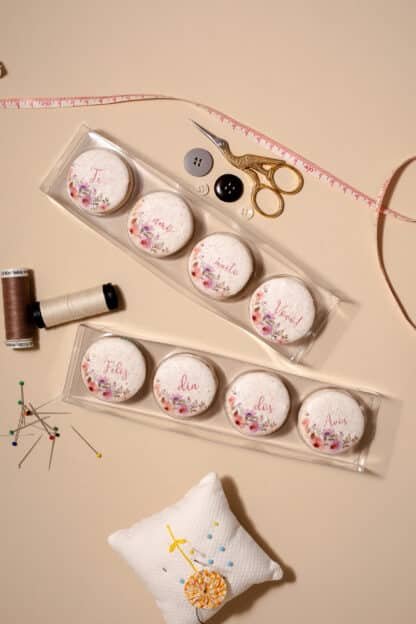 Caixa com 4 Macarons - Dia dos Avós ( floral )