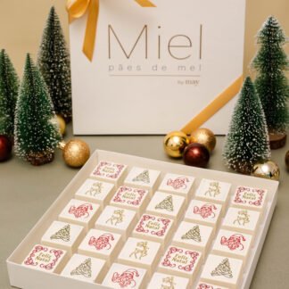 Caixa 25 pães de mel -Símbolos de Natal