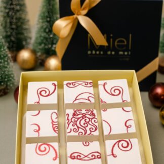 Caixa 9 pães de mel - Mosaico Papai Noel