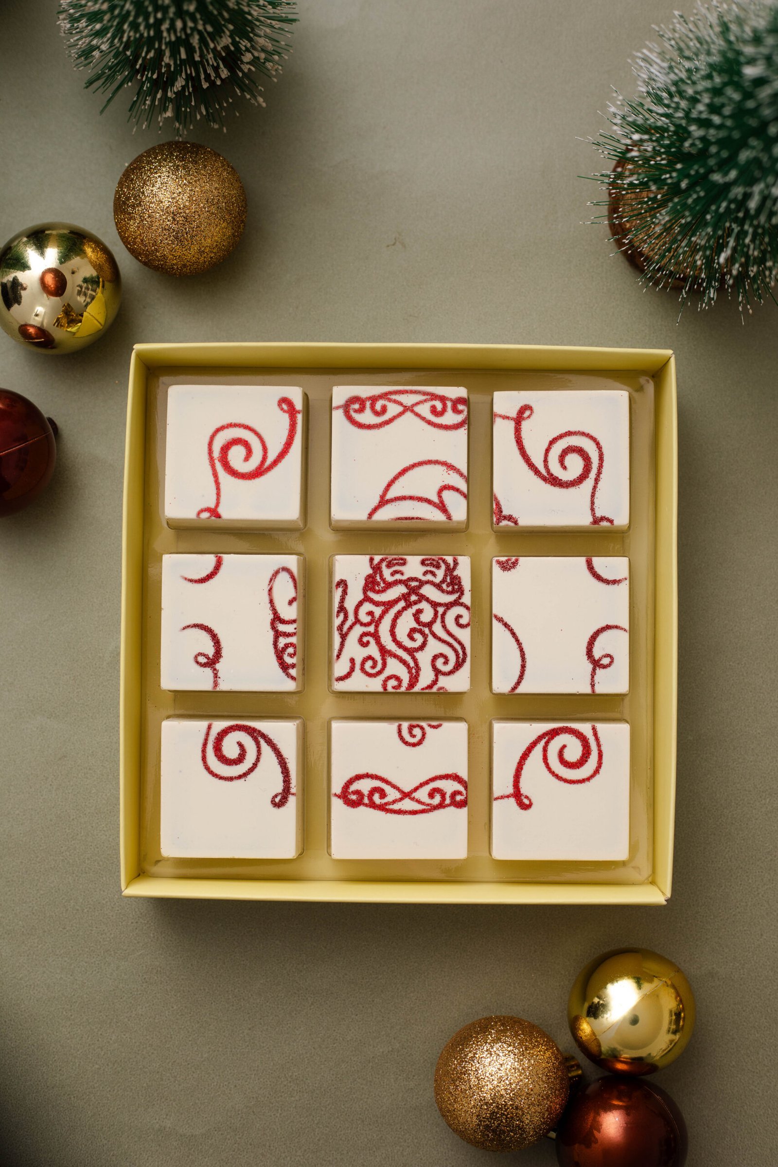 Caixa 9 pães de mel - Mosaico Papai Noel - Imagem 2