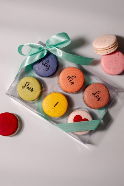 Caixa com 6 Macarons - Feliz Dia dos Pais