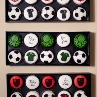 Caixa com 10 Macarons - Times de Futebol