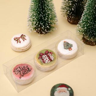 Caixa 3 macarons - Aquarelas Polly Degan