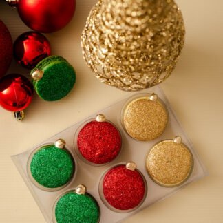 Caixa  6 Macarons - Bolas de Natal