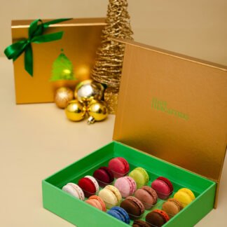 Caixa 16 mini macarons - Natal