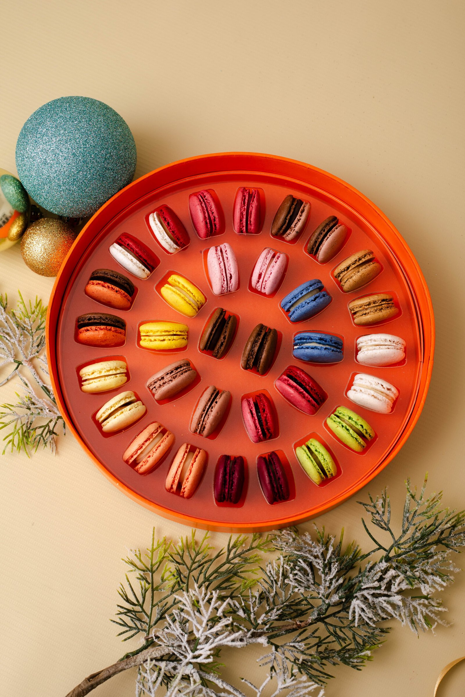 Caixa 32 mini macarons