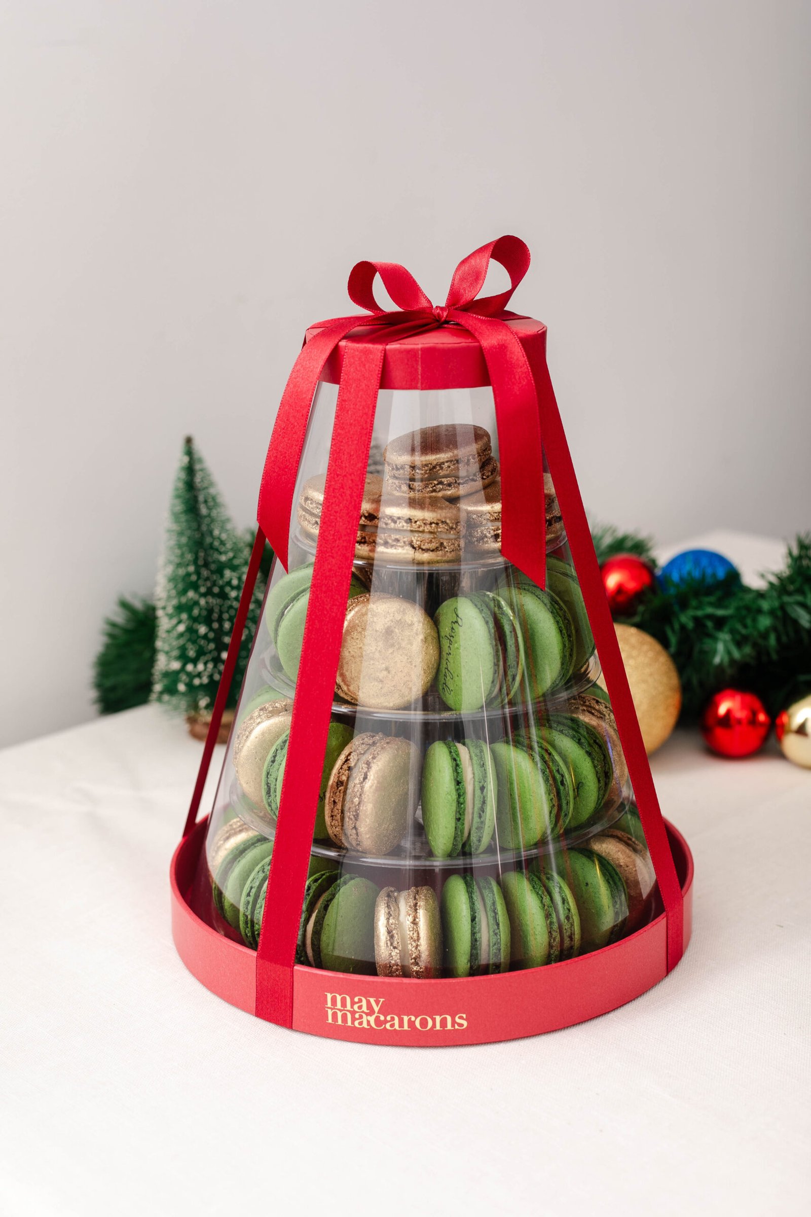 Caixa torre Natalina 45 macarons