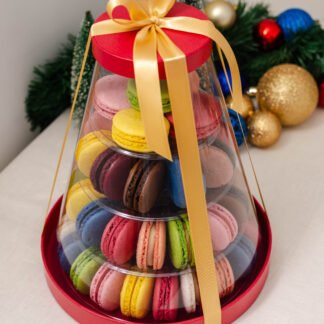 Caixa torre 45 macarons - Natal