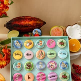 Caixa  25 macarons - Dia das mães