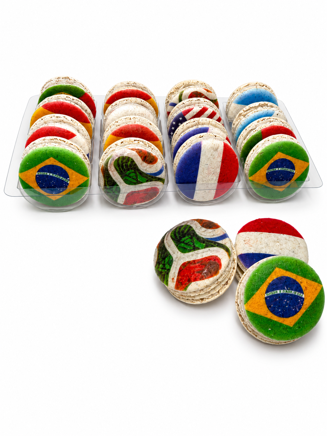 Kit Copa do Mundo - 16 Macarons